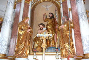Glavni oltar- Janez krstnik in Jezus